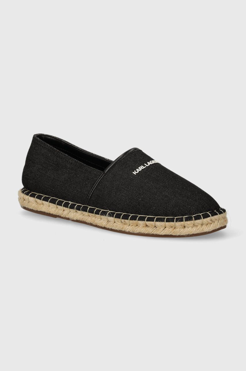 Levně Espadrilky Karl Lagerfeld KAMINO černá barva, KL70104