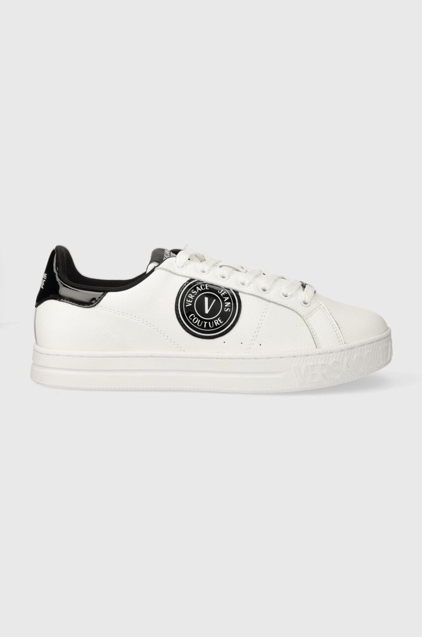Levně Kožené sneakers boty Versace Jeans Couture Court 88 bílá barva, 76YA3SK1 ZPA59 L02