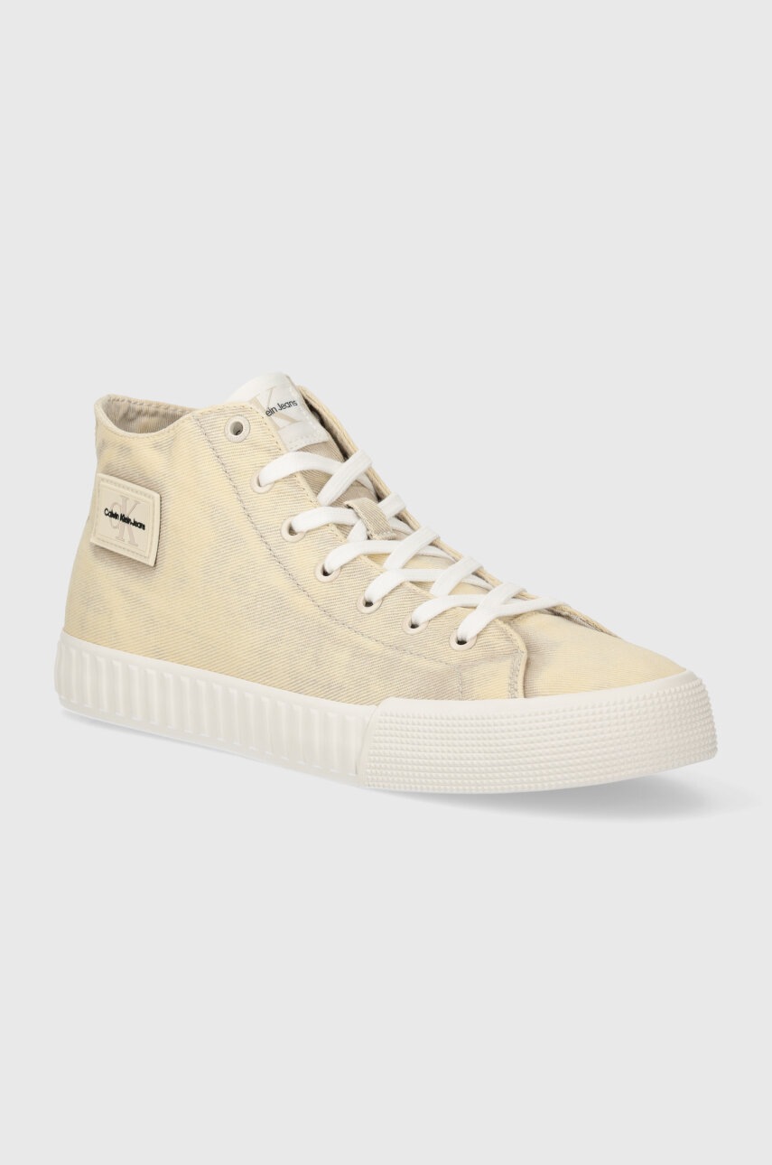 

Високи кецове Calvin Klein Jeans SKATER VULC MID LACEUP CS ML DIF в бежово YM0YM00902, Бежов