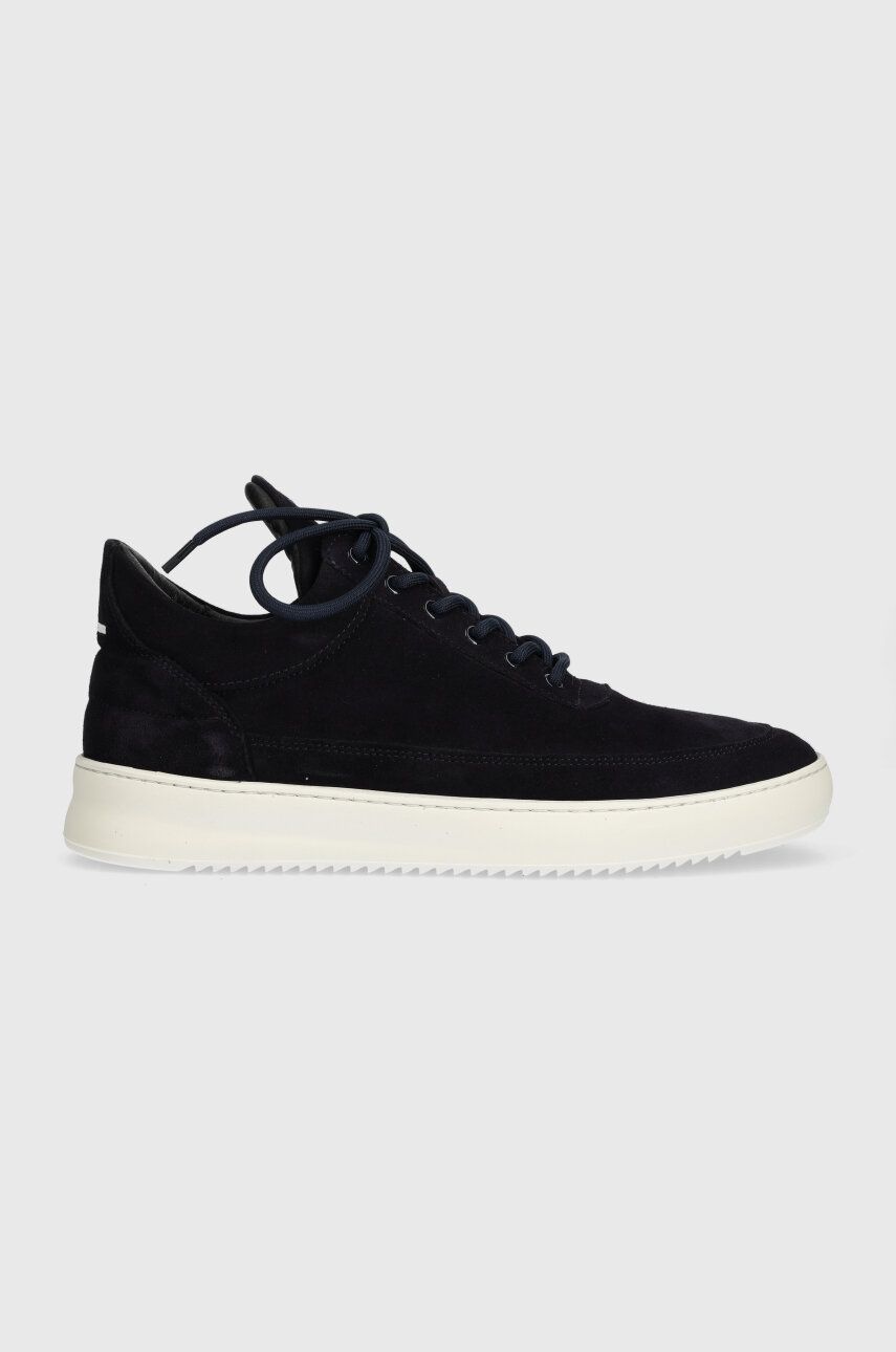 Filling Pieces sneakers din piele întoarsă Low top Suede Organic culoarea bleumarin, 10122791658