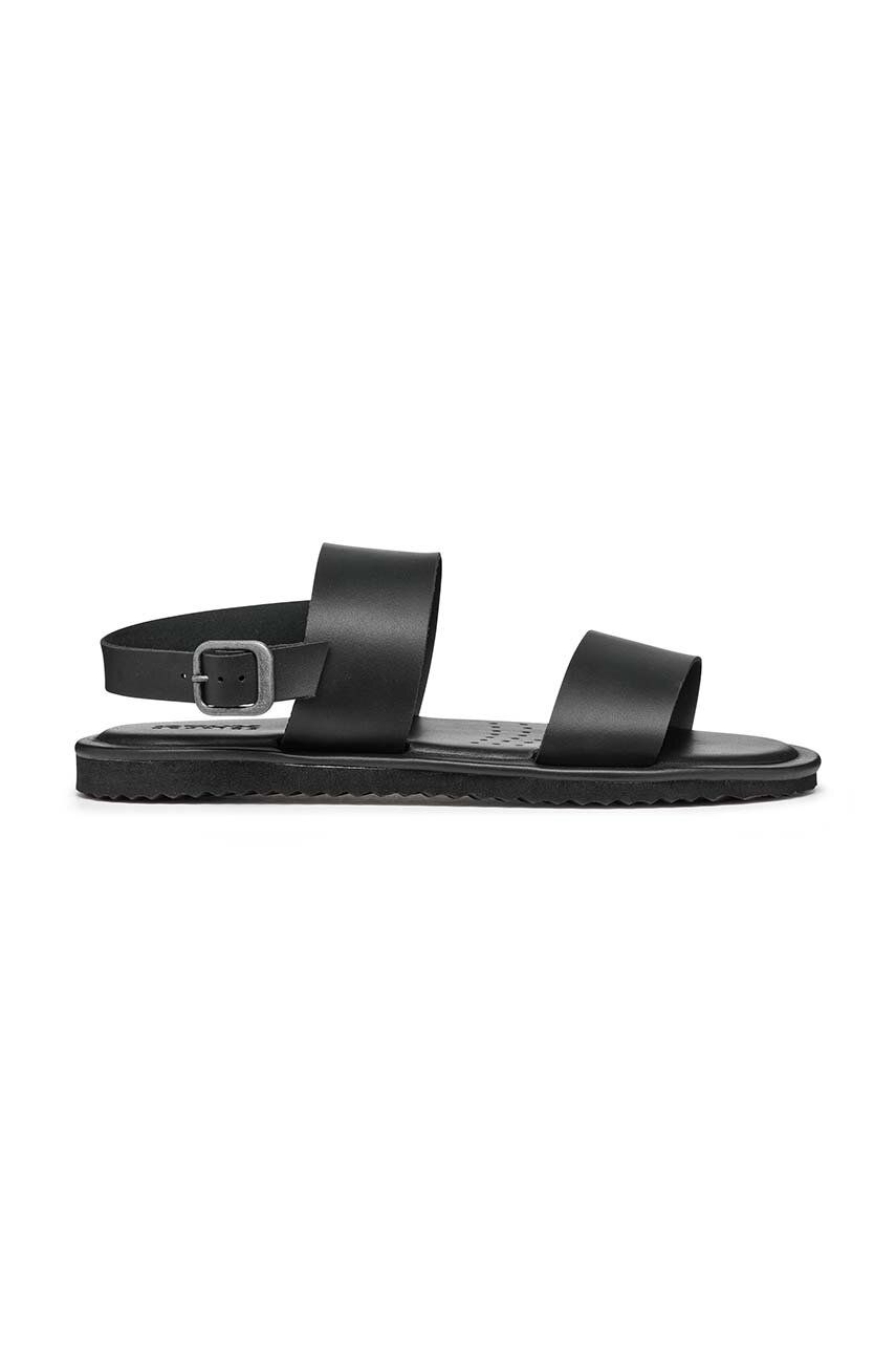 Levně Kožené sandály Geox U ERICE A černá barva, U36GUA00043C9999