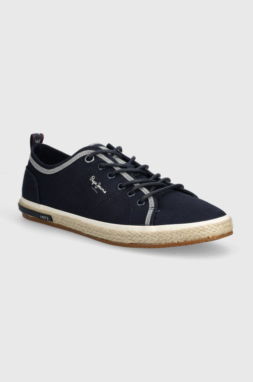 Pepe Jeans espadrile PMS10321 culoarea albastru marin, SAMOA SMART