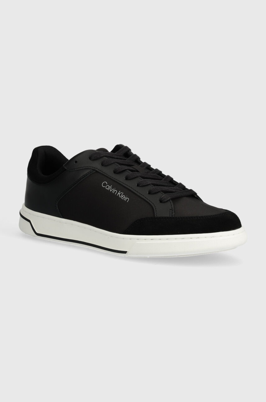 Levně Sneakers boty Calvin Klein LOW TOP LACE UP MIX černá barva, HM0HM01395