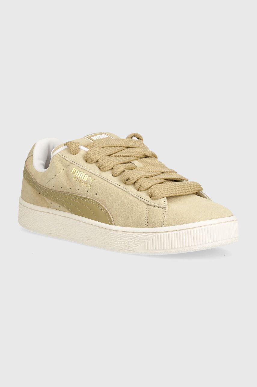 Puma sneakers din piele Suede XL culoarea bej, 395205