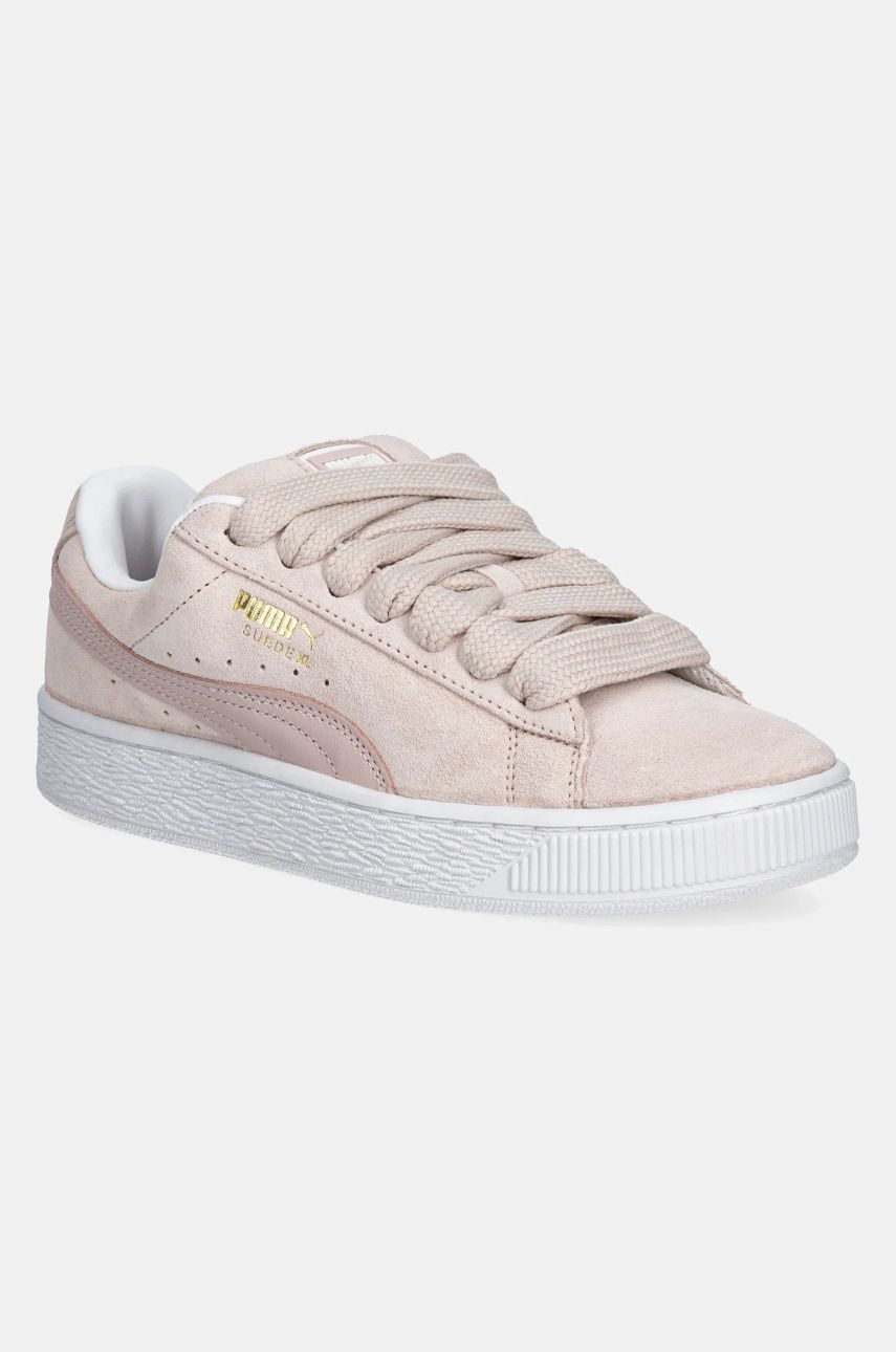 Puma sneakers din piele Suede XL culoarea bej, 395205