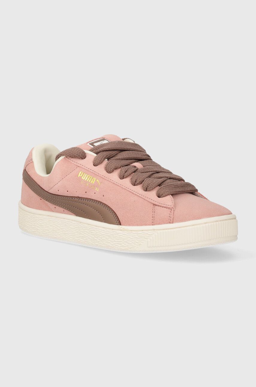 Puma sneakers din piele Suede XL culoarea roz 396402