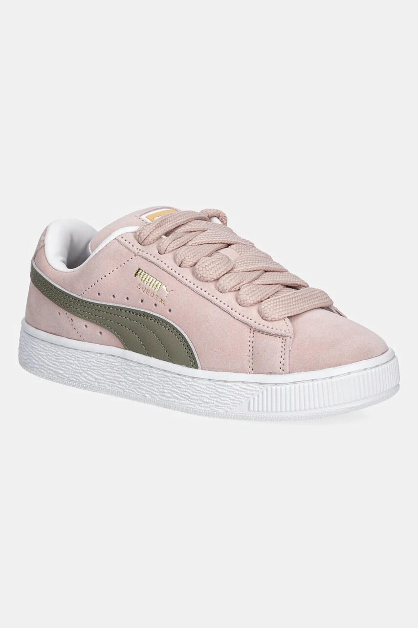 Puma sneakers din piele Suede XL culoarea maro, 395205