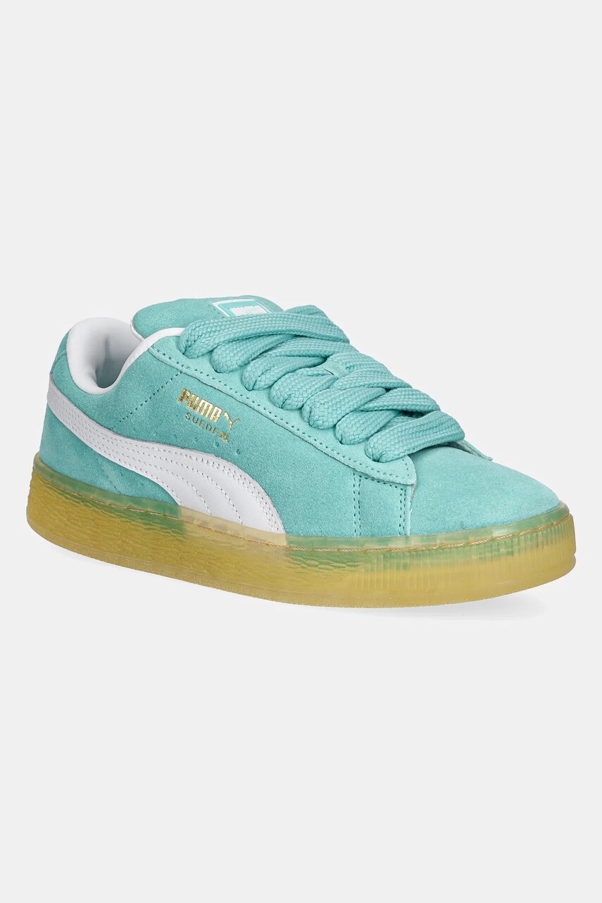 Levně Kožené tenisky Puma Suede XL tyrkysová barva, 395205