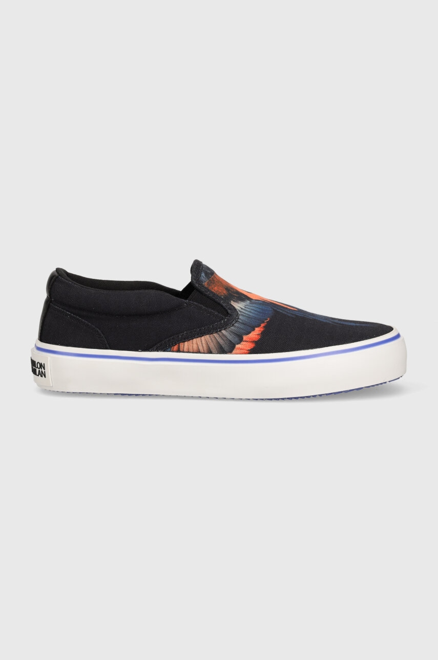 Πάνινα παπούτσια Marcelo Burlon Icon Wings Slip-On Vulcanized χρώμα: μαύρο, CMIA079S24FAB0011026 φωτογραφία