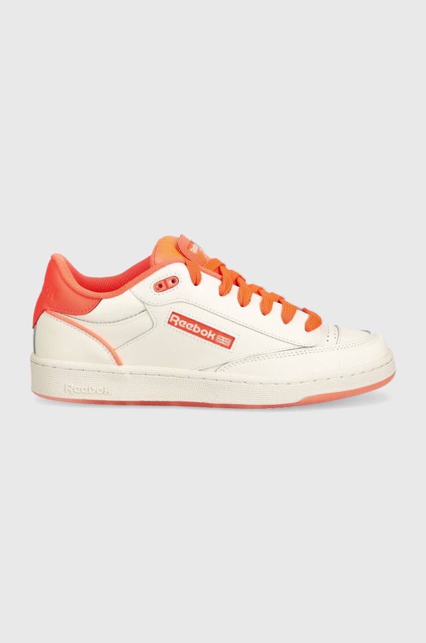 Δερμάτινα αθλητικά παπούτσια Reebok Classic Club C χρώμα: μπεζ, 100074249 φωτογραφία