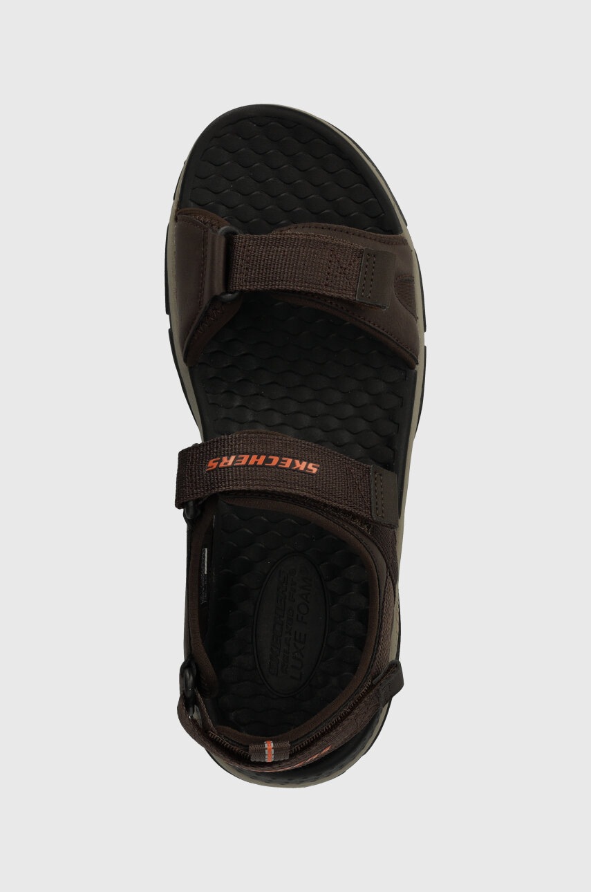 Σανδάλια Skechers Tresmen Ryer χρώμα: καφέ φωτογραφία