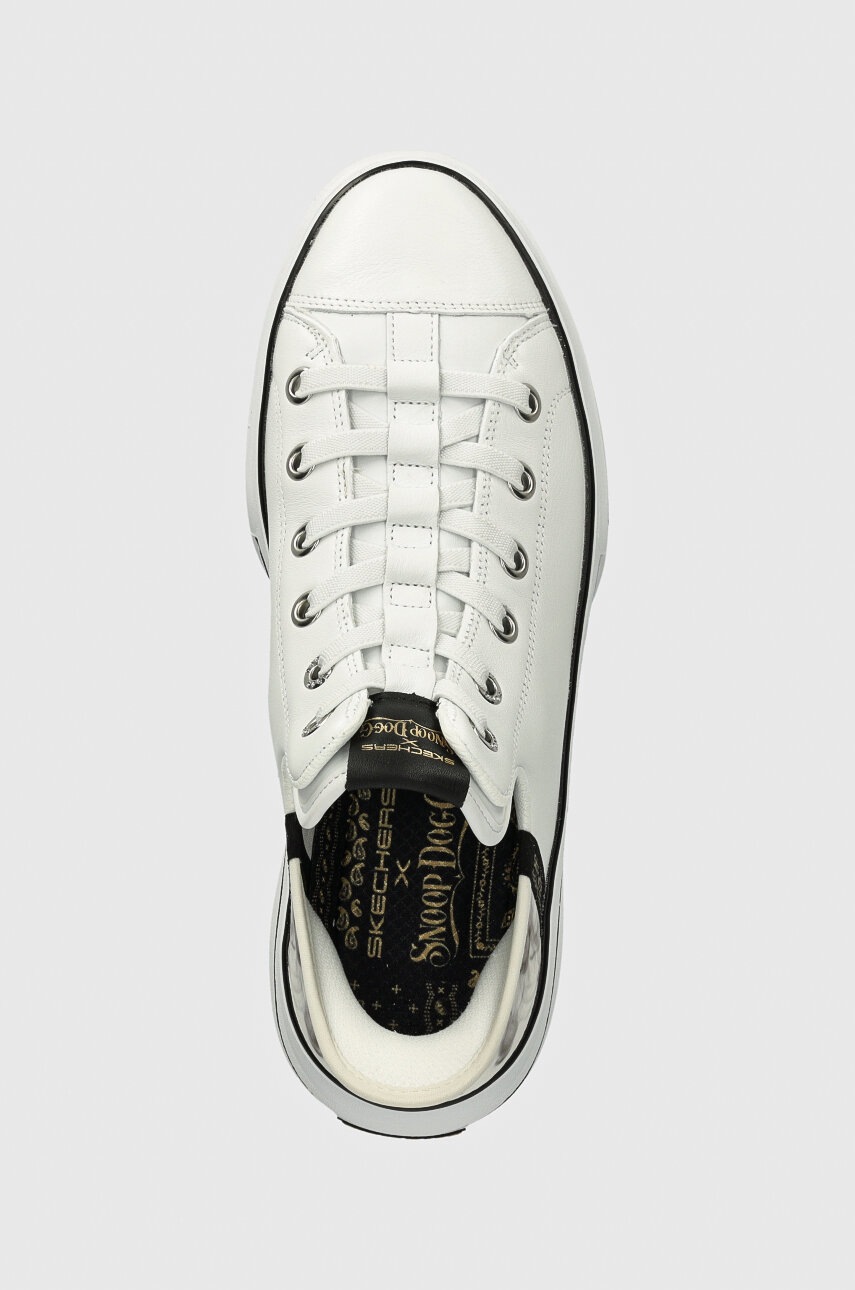 Δερμάτινα ελαφριά παπούτσια Skechers SKECHERS X SNOOP DOGG χρώμα: άσπρο φωτογραφία