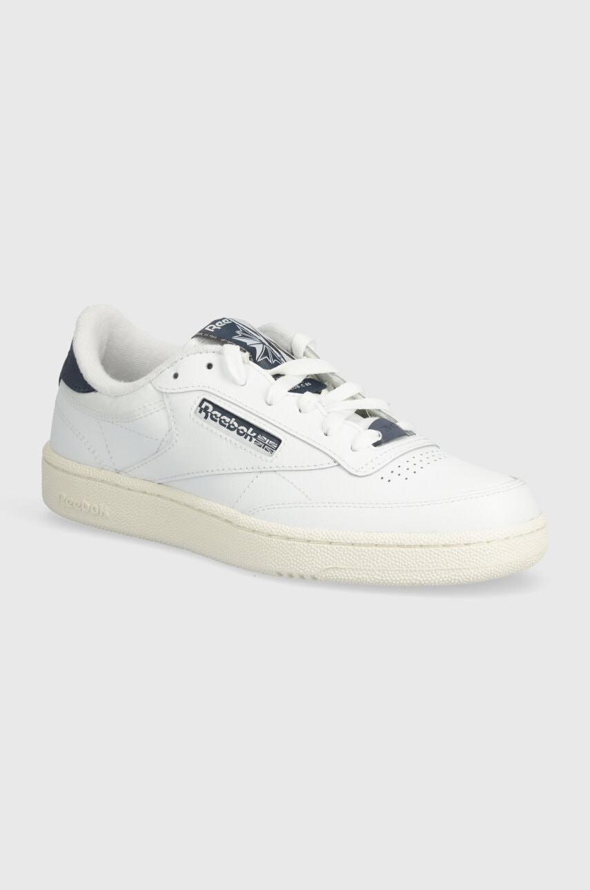 Reebok Classic sneakers din piele Club C 85 culoarea alb, 100074163