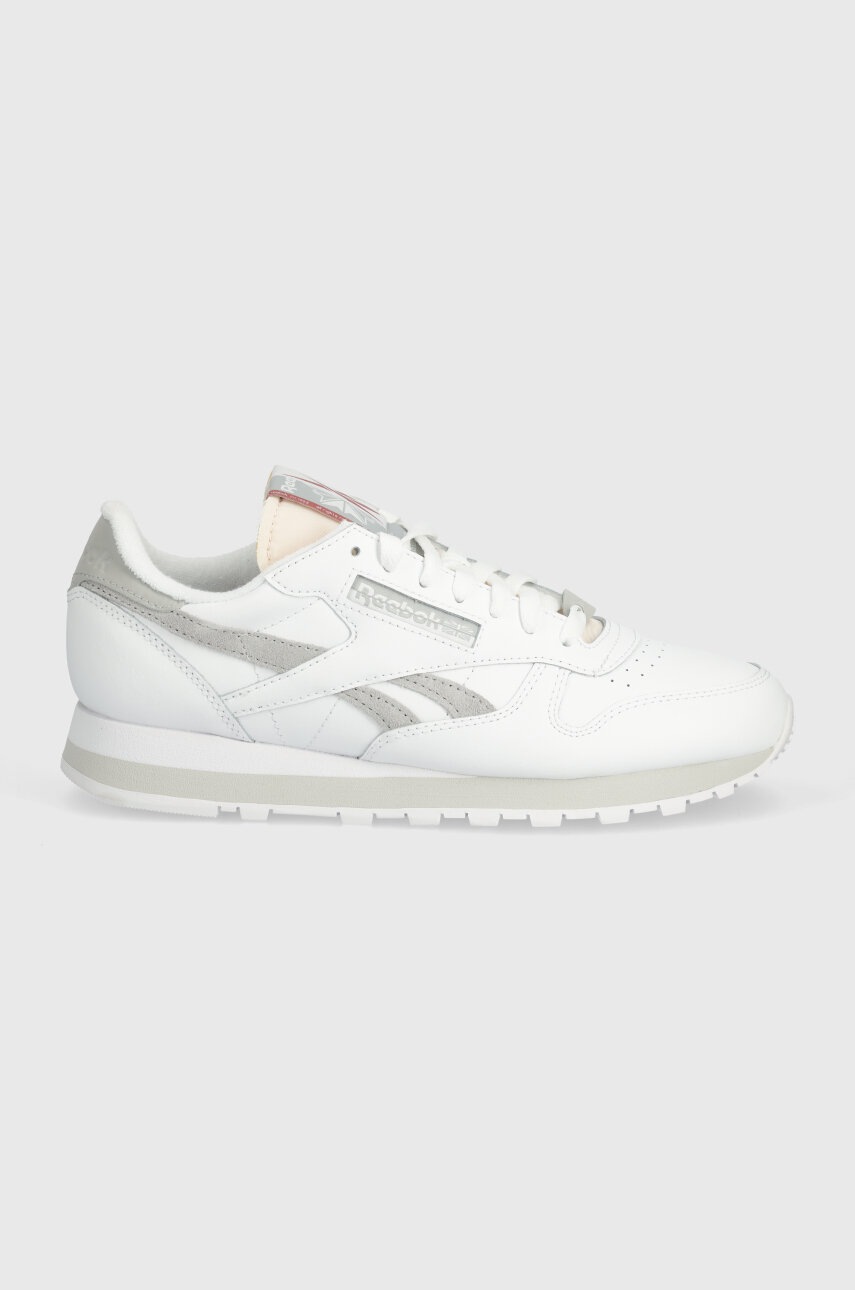 Δερμάτινα αθλητικά παπούτσια Reebok Classic Classic Leather CLASSIC LEATHER χρώμα: άσπρο, 100074346 100074346 φωτογραφία