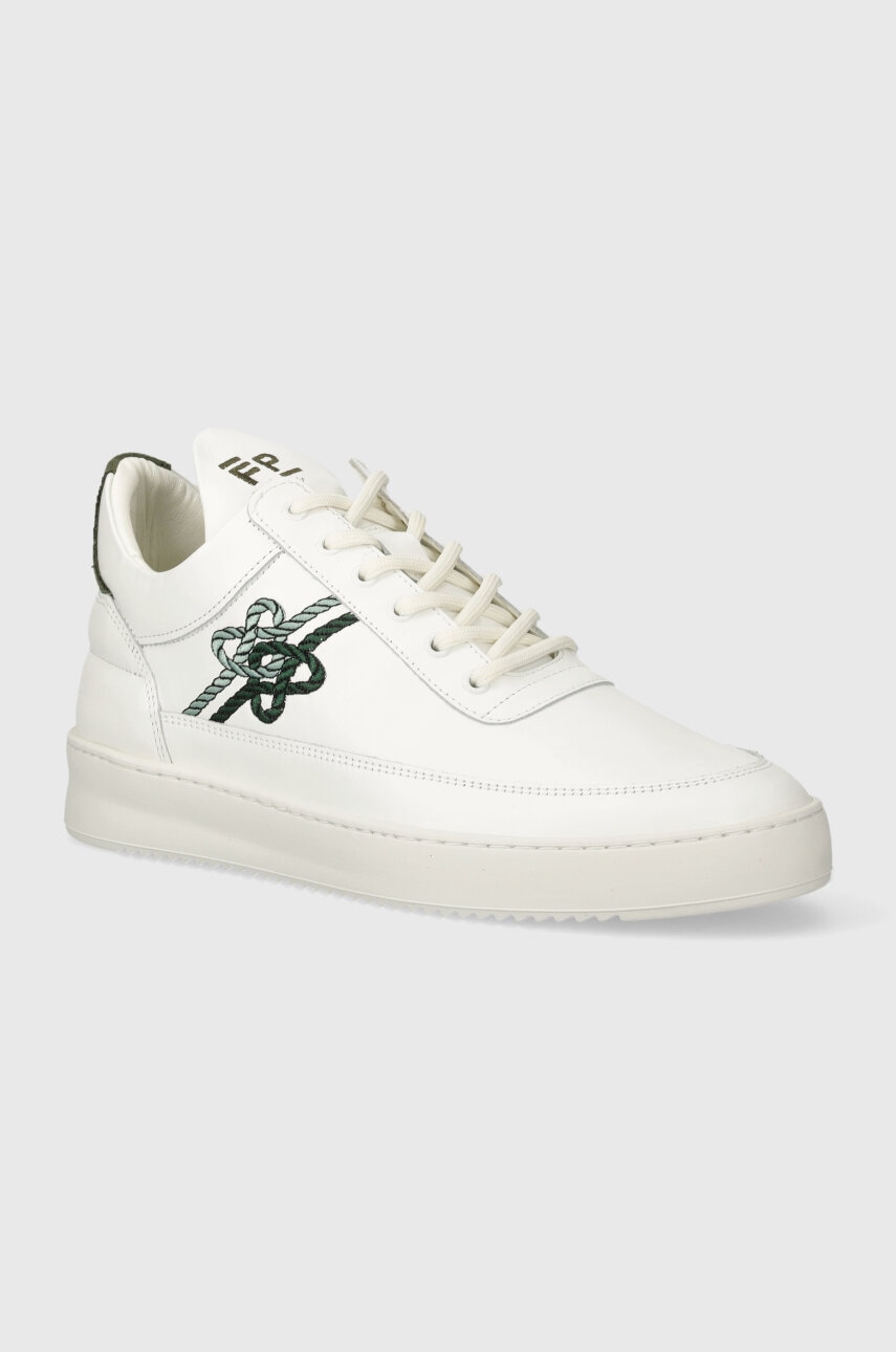 Filling Pieces sneakers din piele Low Top Gowtu culoarea alb, 10133921901