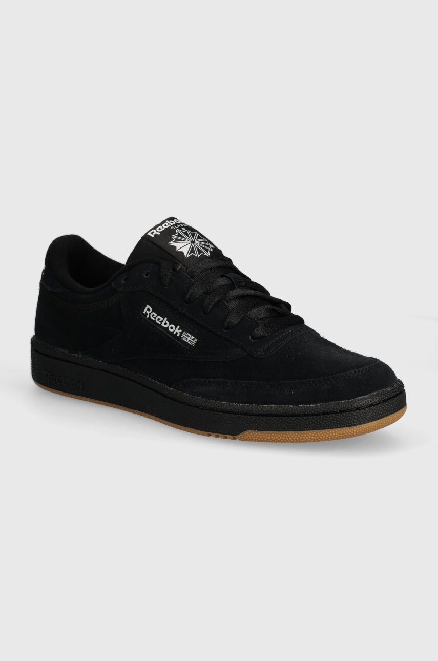 Reebok Classic sneakers din piele intoarsă Club C 85 culoarea negru, 100074449 Reebok Classic sneakers din piele intoarsă Club C 85 culoarea negru, 100074449
