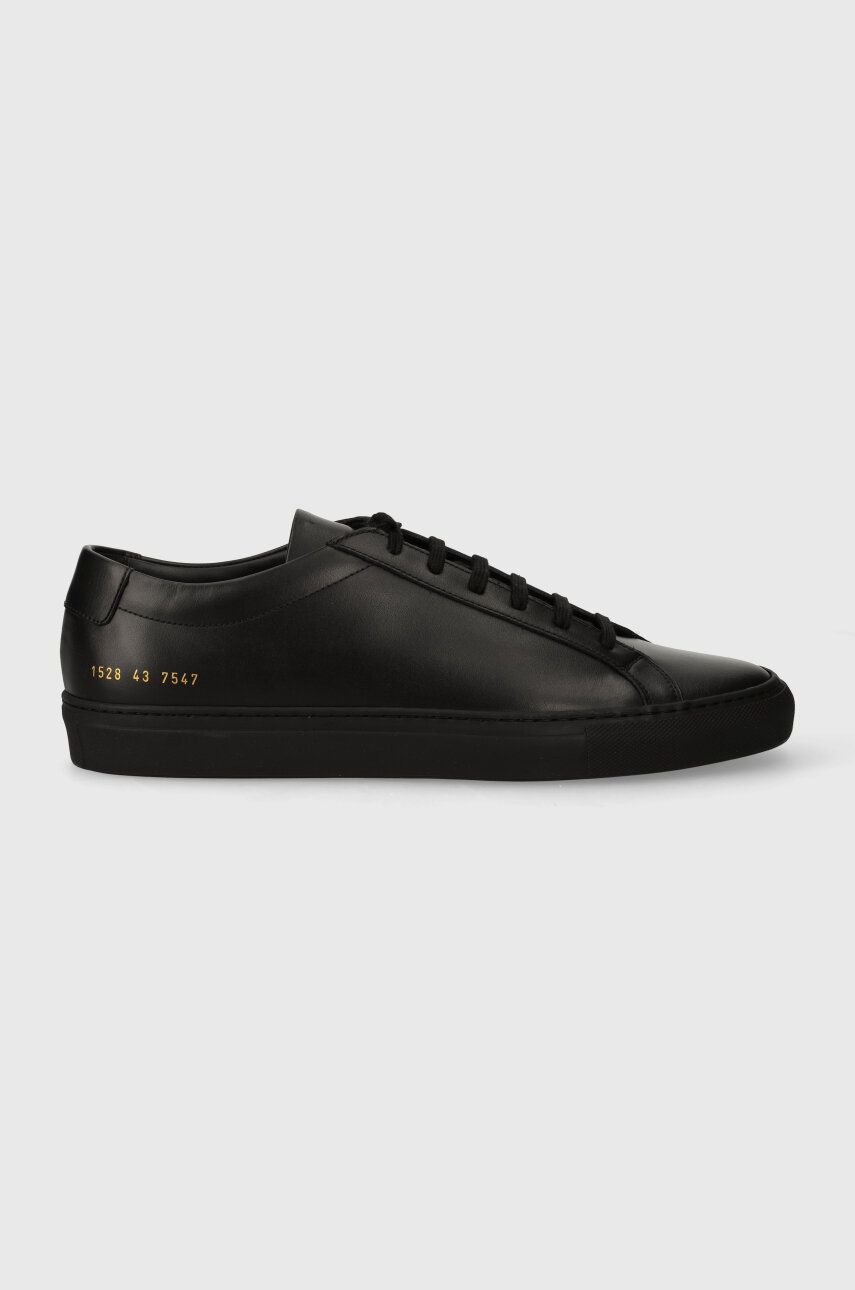 Δερμάτινα αθλητικά παπούτσια Common Projects Original Achilles Low χρώμα: μαύρο, 1528 φωτογραφία