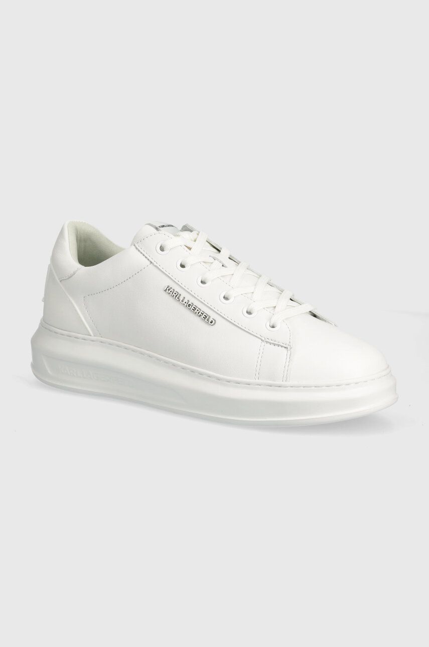 Levně Kožené sneakers boty Karl Lagerfeld KAPRI MENS bílá barva, KL52577