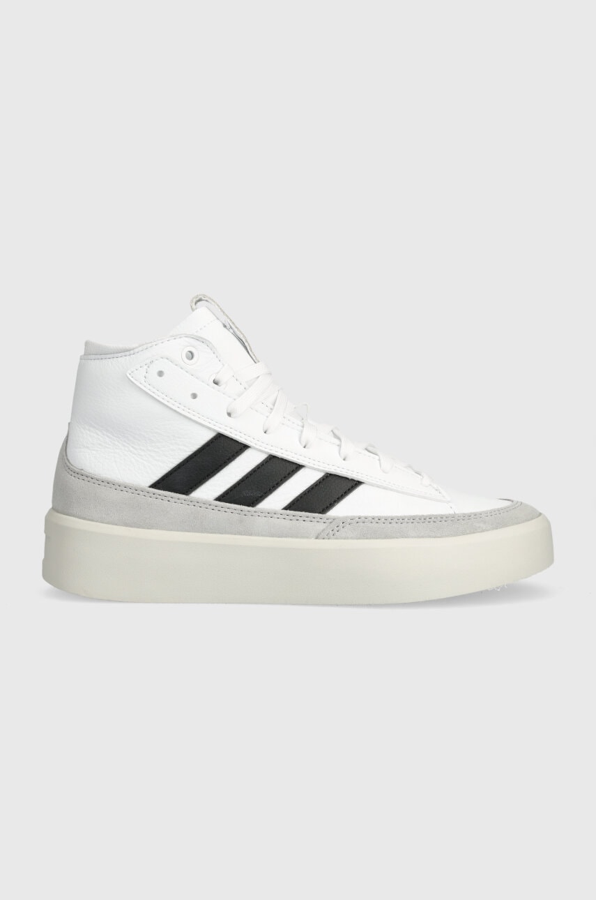 adidas sneakers din piele ZNSORED culoarea alb