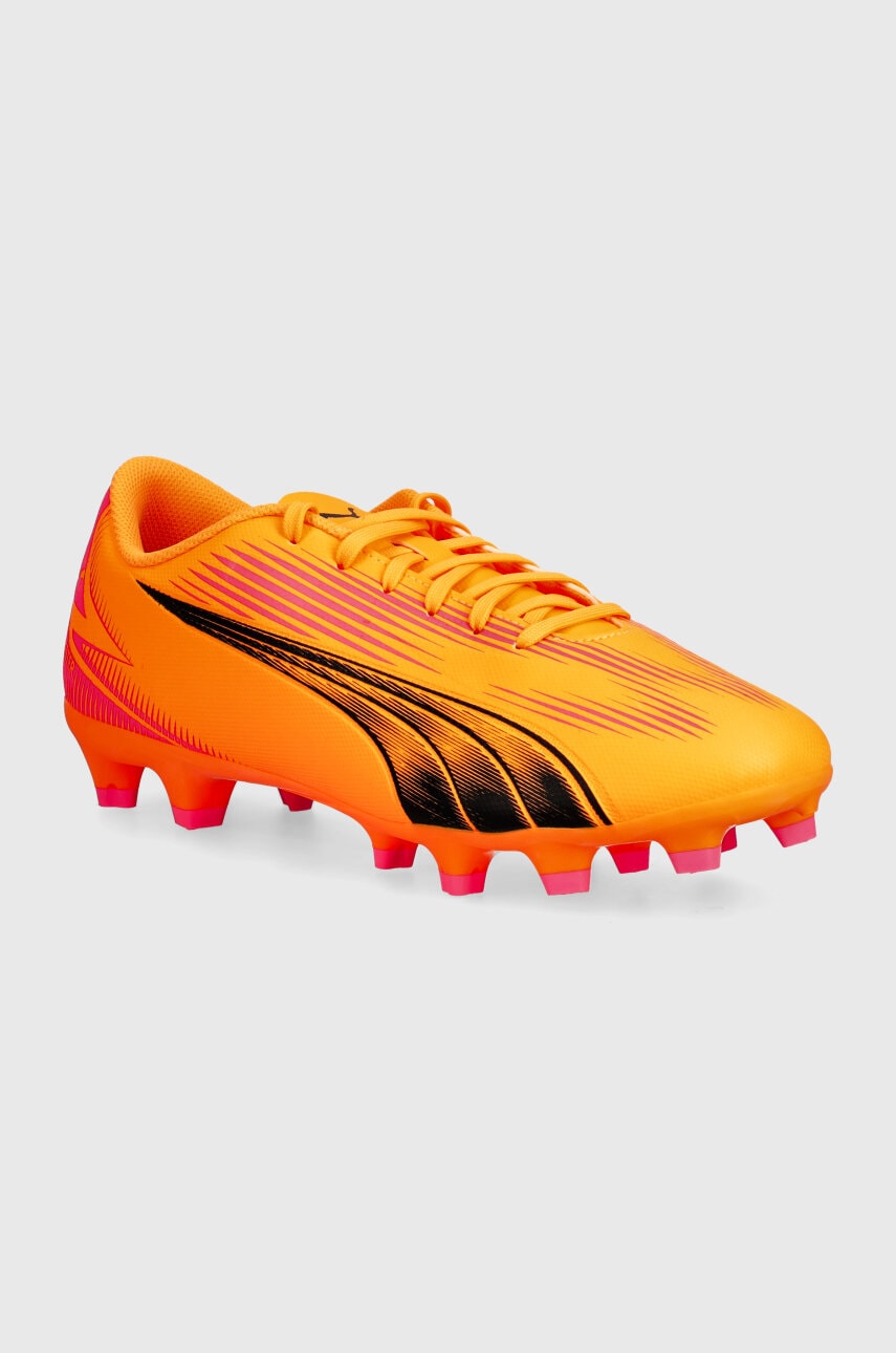 Puma ghete de fotbal korki Ultra Play culoarea portocaliu, 107763