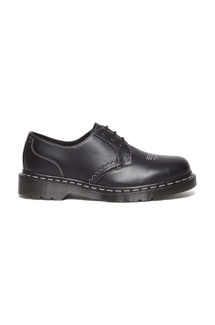 Dr. Martens pantofi de piele 1461 Gothic Americana culoarea negru, DM31625001