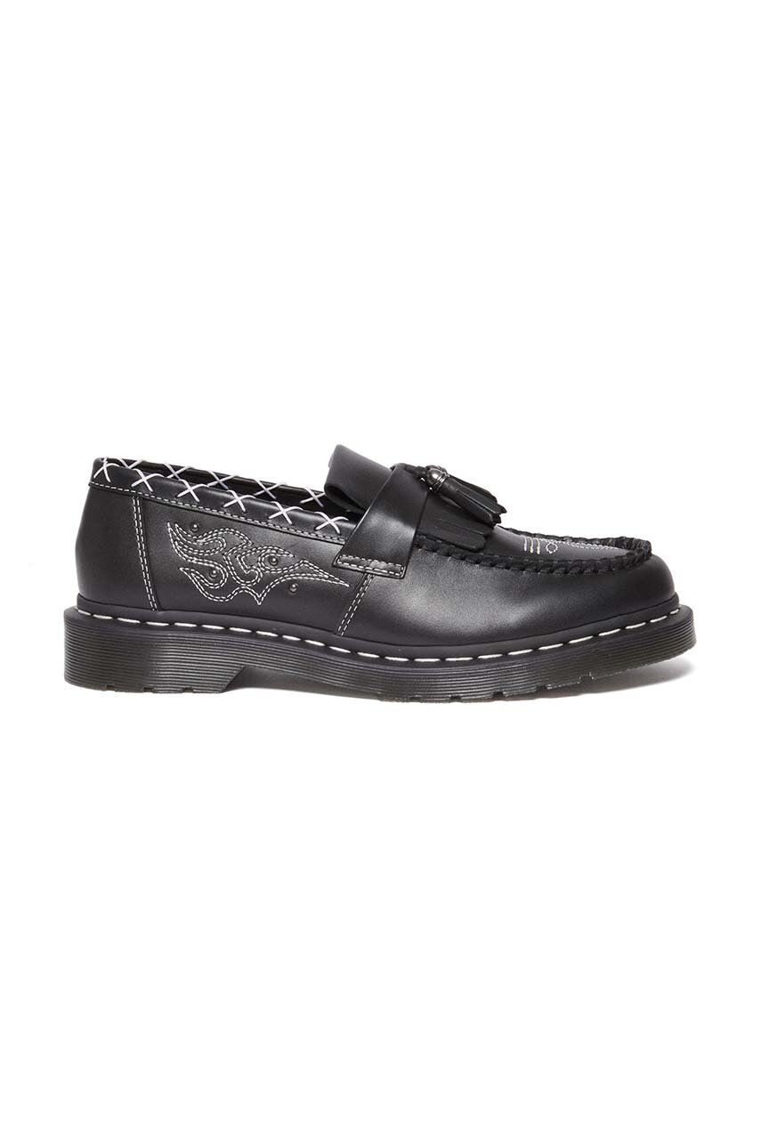 Dr. Martens mocasini de piele Adrian Gothic Americana culoarea negru, DM31626001