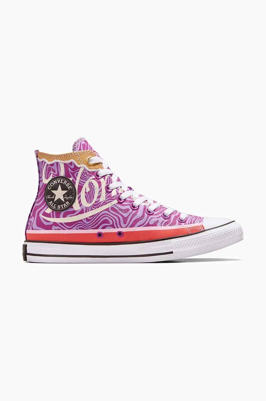 Converse tenisi Converse x Wonka Chuck Taylor All Star Swirl culoarea violet, A08154C