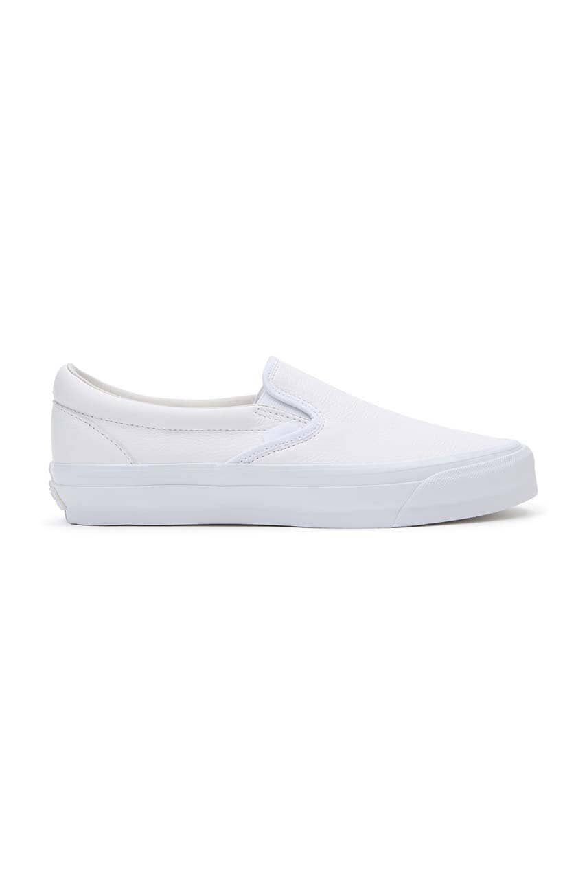 Vans tenisi de piele Premium Standards Slip-On Reissue 98 culoarea alb, VN000CSEWWW1