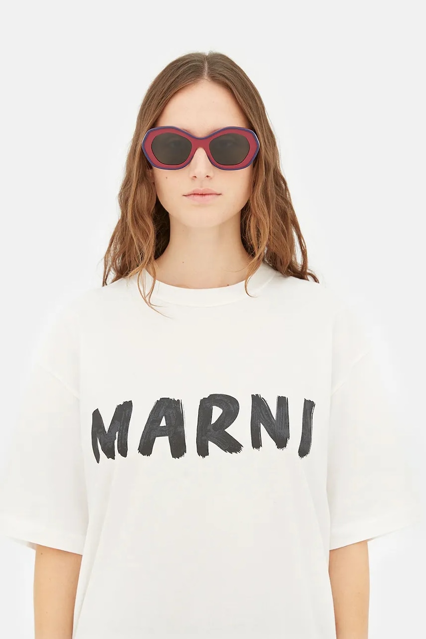 Marni ochelari de soare Ulawun Vulcano Bordeaux femei, culoarea bordo, EYMRN00024.002.YAL Marni ochelari de soare Ulawun Vulcano Bordeaux femei, culoarea bordo, EYMRN00024.002.YAL