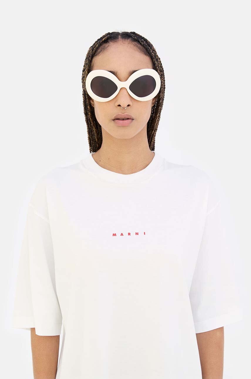 Marni ochelari de soare Lake Of Fire femei, culoarea bej, EYMRN00068 002 71D