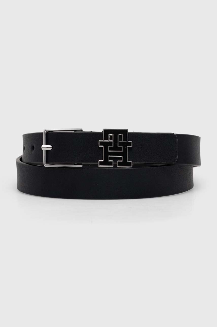 

Кожаный ремень Tommy Hilfiger женский цвет чёрный
