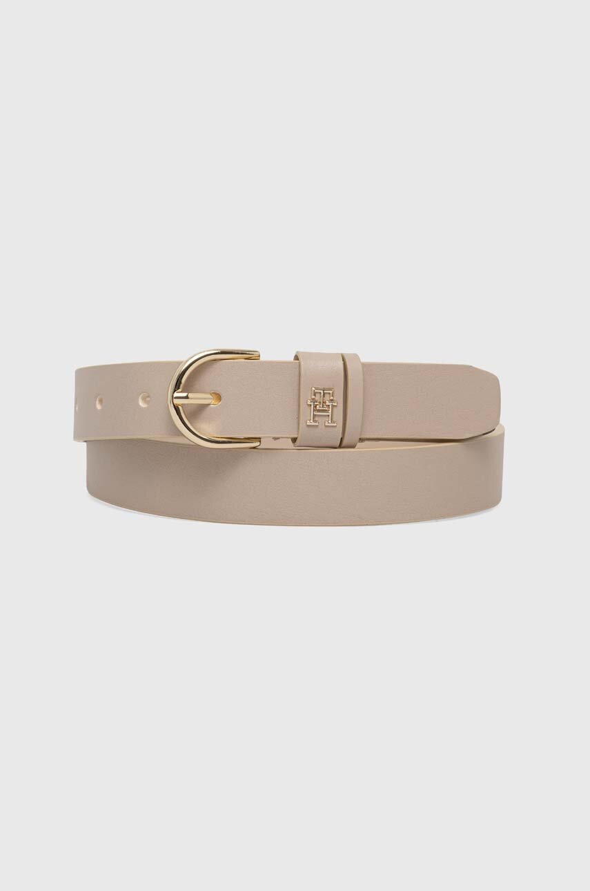 

Кожен колан Tommy Hilfiger дамски в бежово AW0AW15766, Бежов