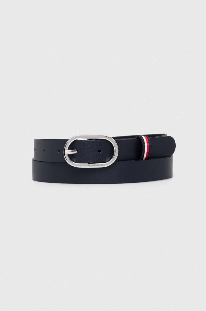

Кожен колан Tommy Hilfiger дамски в тъмносиньо AW0AW16169, Тъмносин