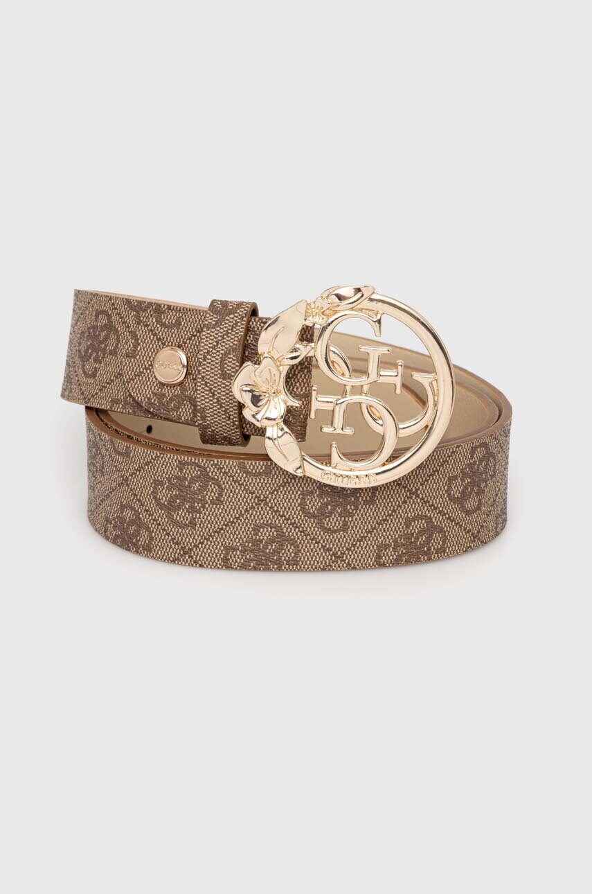 Levně Pásek Guess EMERA dámský, béžová barva, BW9105 P4235