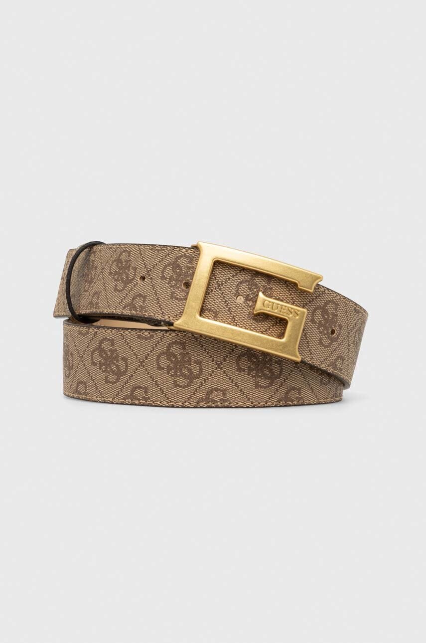 Levně Pásek Guess VIKKY dámský, béžová barva, BW9103 P4238