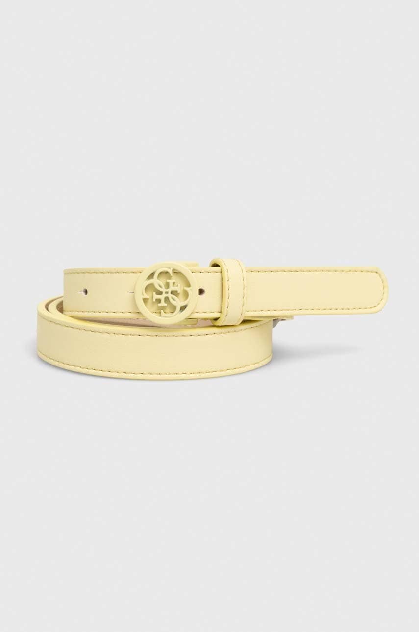 Levně Pásek Guess IWONA dámský, žlutá barva, BW9107 P4220