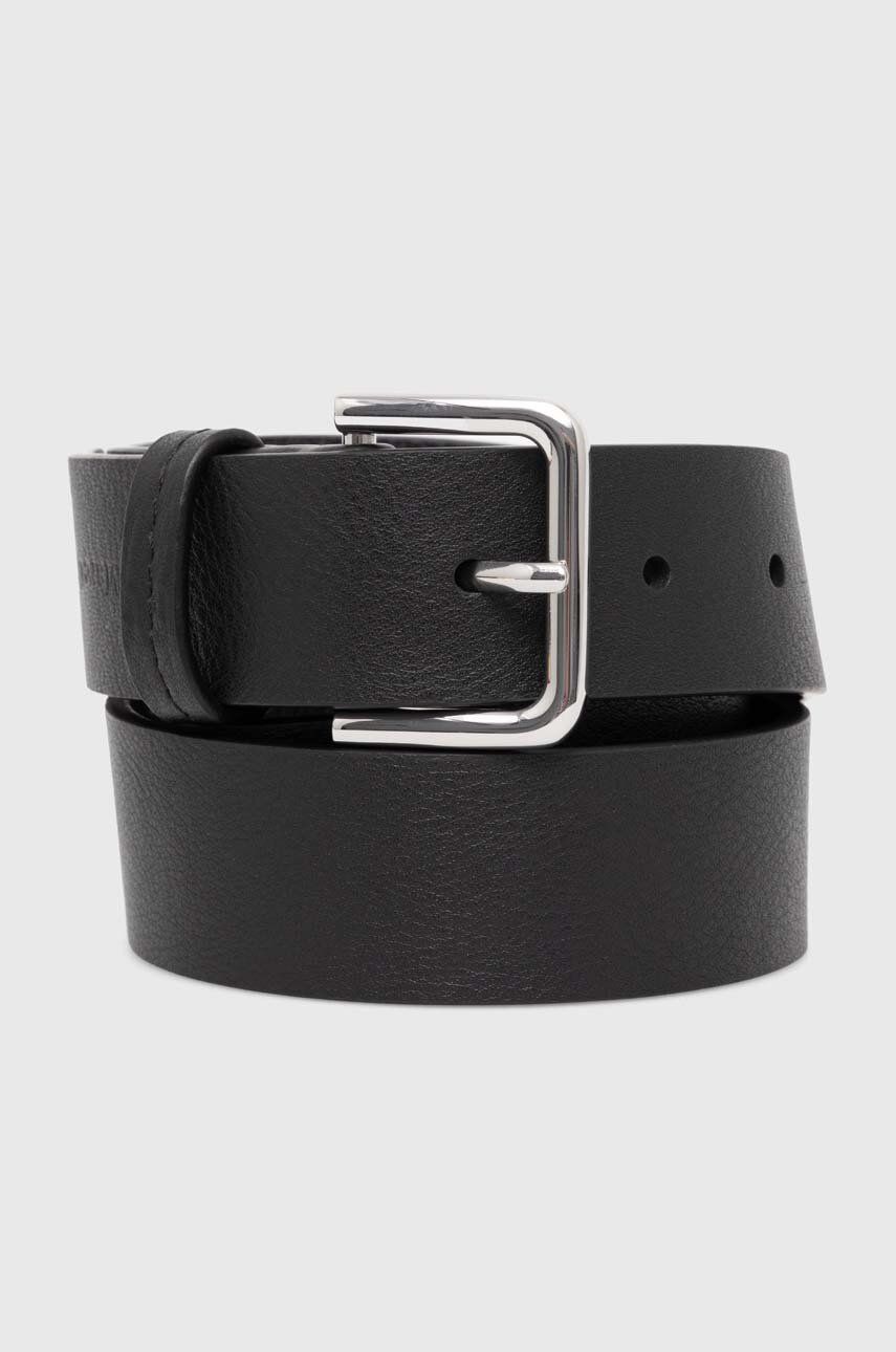 Marc O'Polo curea de piele femei, culoarea negru