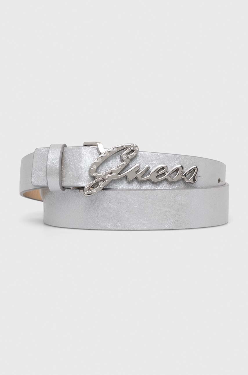

Колан Guess CARLY дамски в сребристо W4GZ20 WFT30, Сребърен