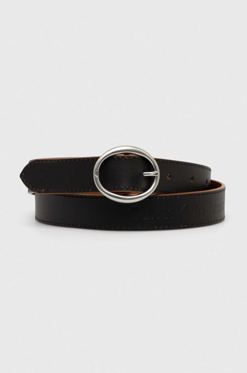 

Кожен колан Calvin Klein Jeans дамски в кафяво K60K611985, Кафяв