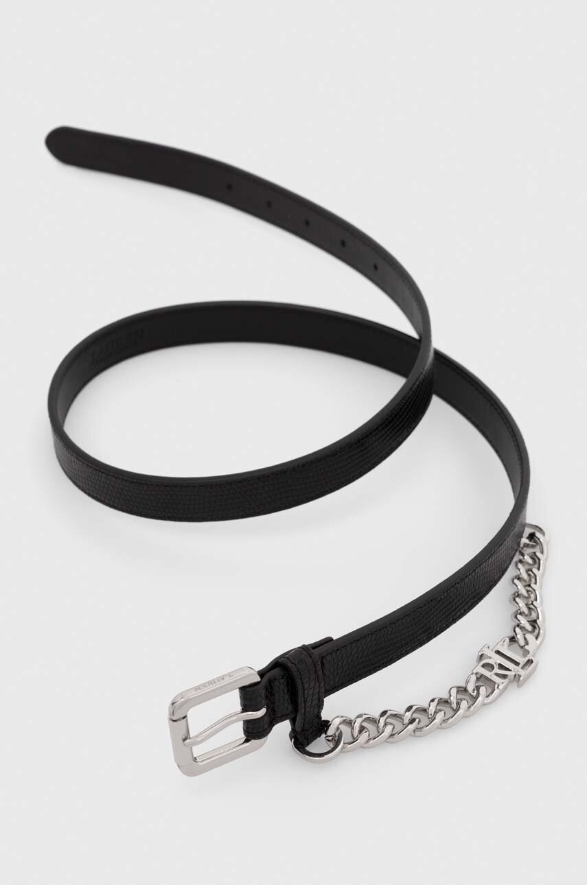 

Кожен колан Lauren Ralph Lauren дамски в черно 412935491, Черен