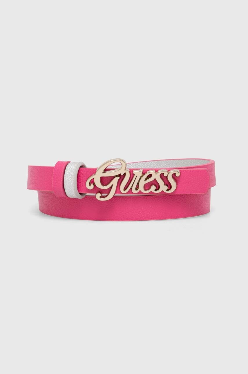 

Дитячий ремінь Guess колір рожевий