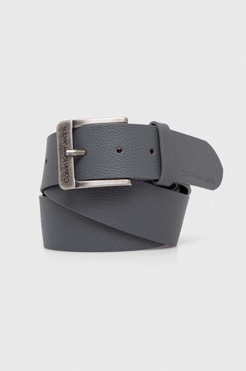 

Кожен колан Calvin Klein Jeans мъжки в черно K50K511412, Сив