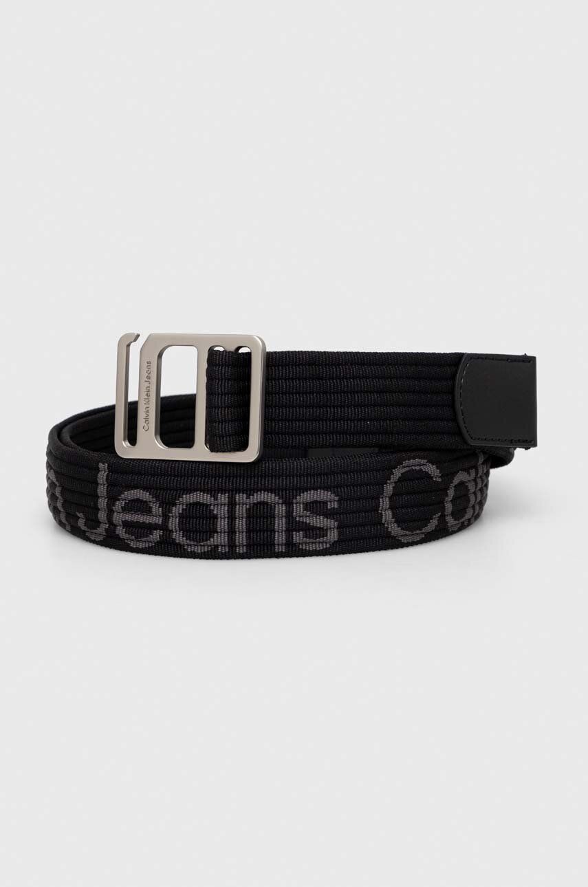 Levně Pásek Calvin Klein Jeans pánský, černá barva