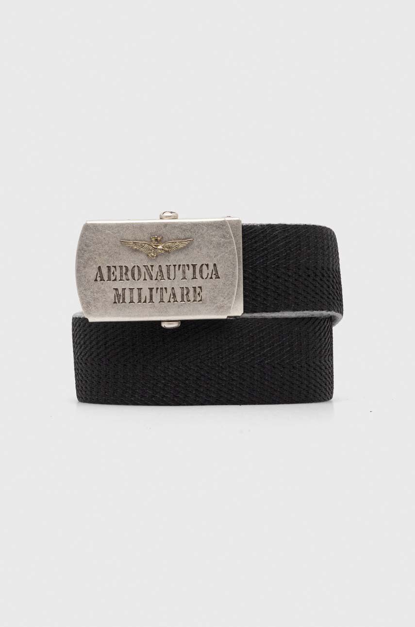 Levně Pásek Aeronautica Militare pánský, černá barva