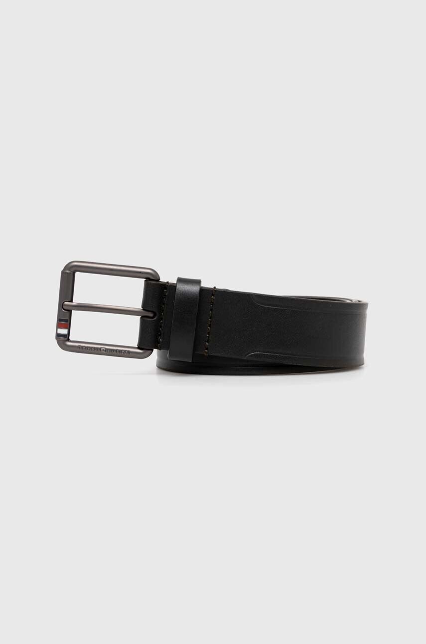 

Кожен колан Tommy Hilfiger мъжки в зелено AM0AM12066, Черен