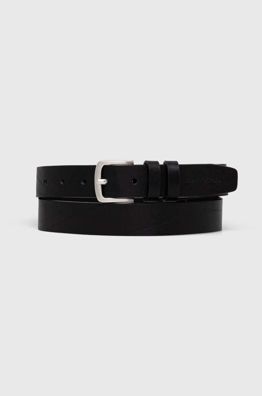 Marc O'Polo curea de piele barbati, culoarea negru