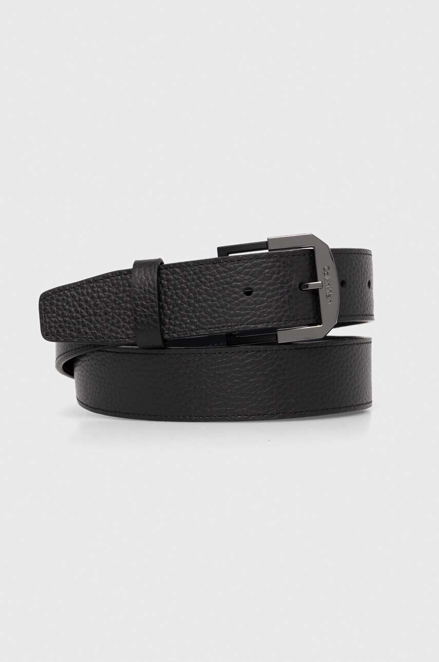 

Кожен колан с две лица Calvin Klein мъжки в черно K50K511574, Черен