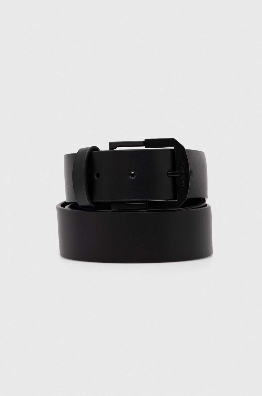 Levně Kožený pásek Calvin Klein pánský, černá barva, K50K511759