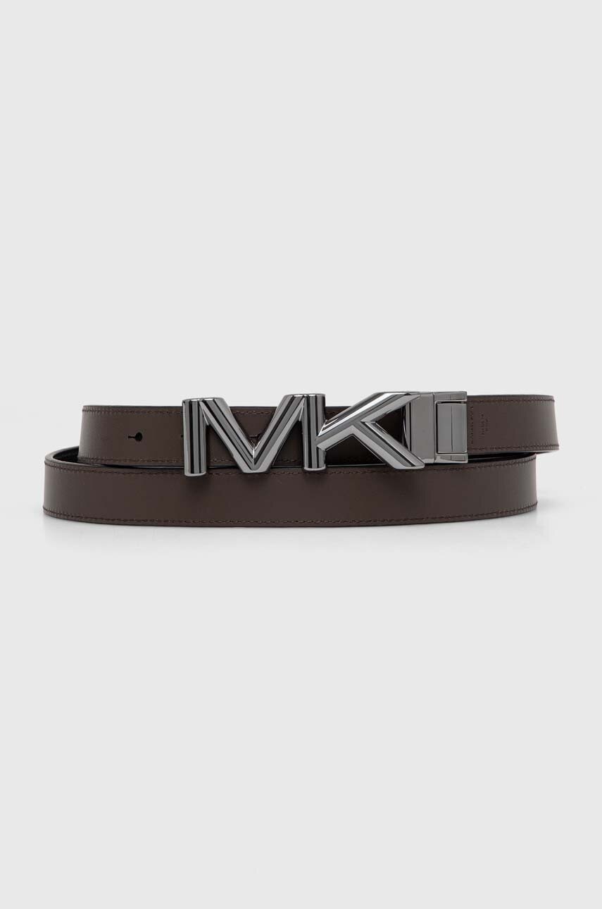Αναστρέψιμη ζώνη Michael Kors χρώμα: μαύρο φωτογραφία