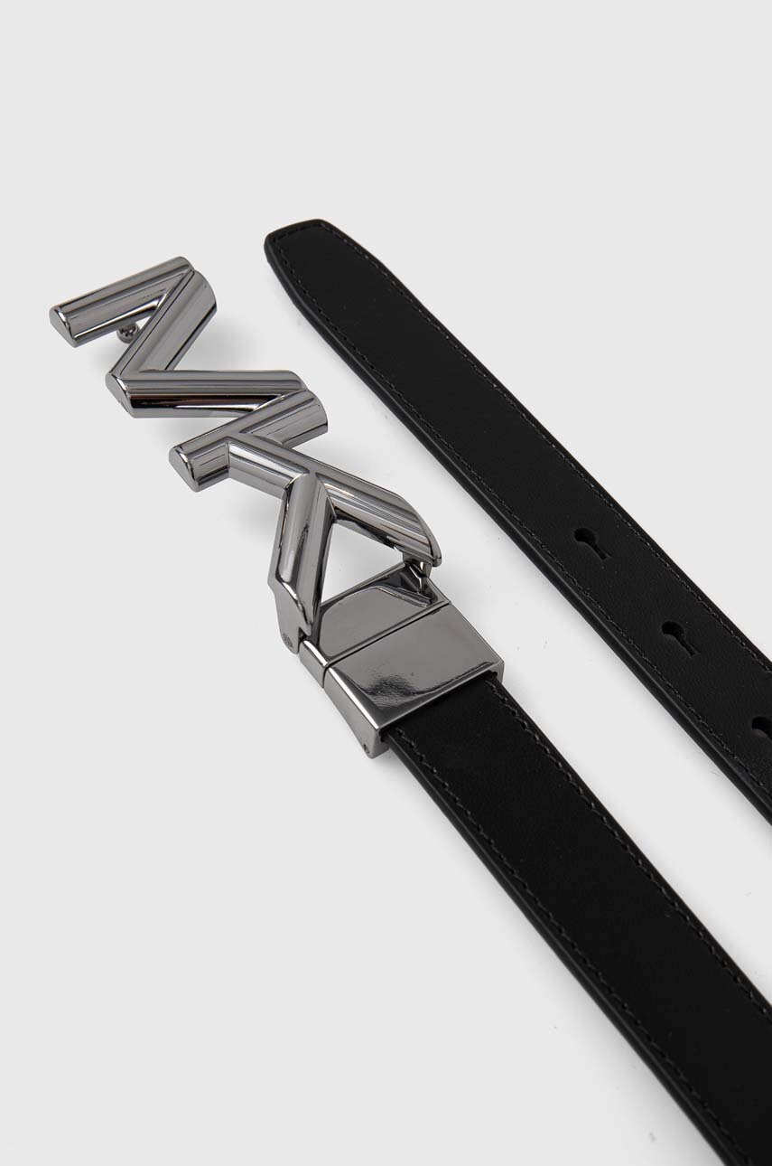 Αναστρέψιμη ζώνη Michael Kors χρώμα: μαύρο φωτογραφία